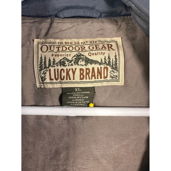 Lucky Brand Mens Outdoor Gear Puffer Vest Navy Blue Quilted Full Zip XL - Picture 3 of 7